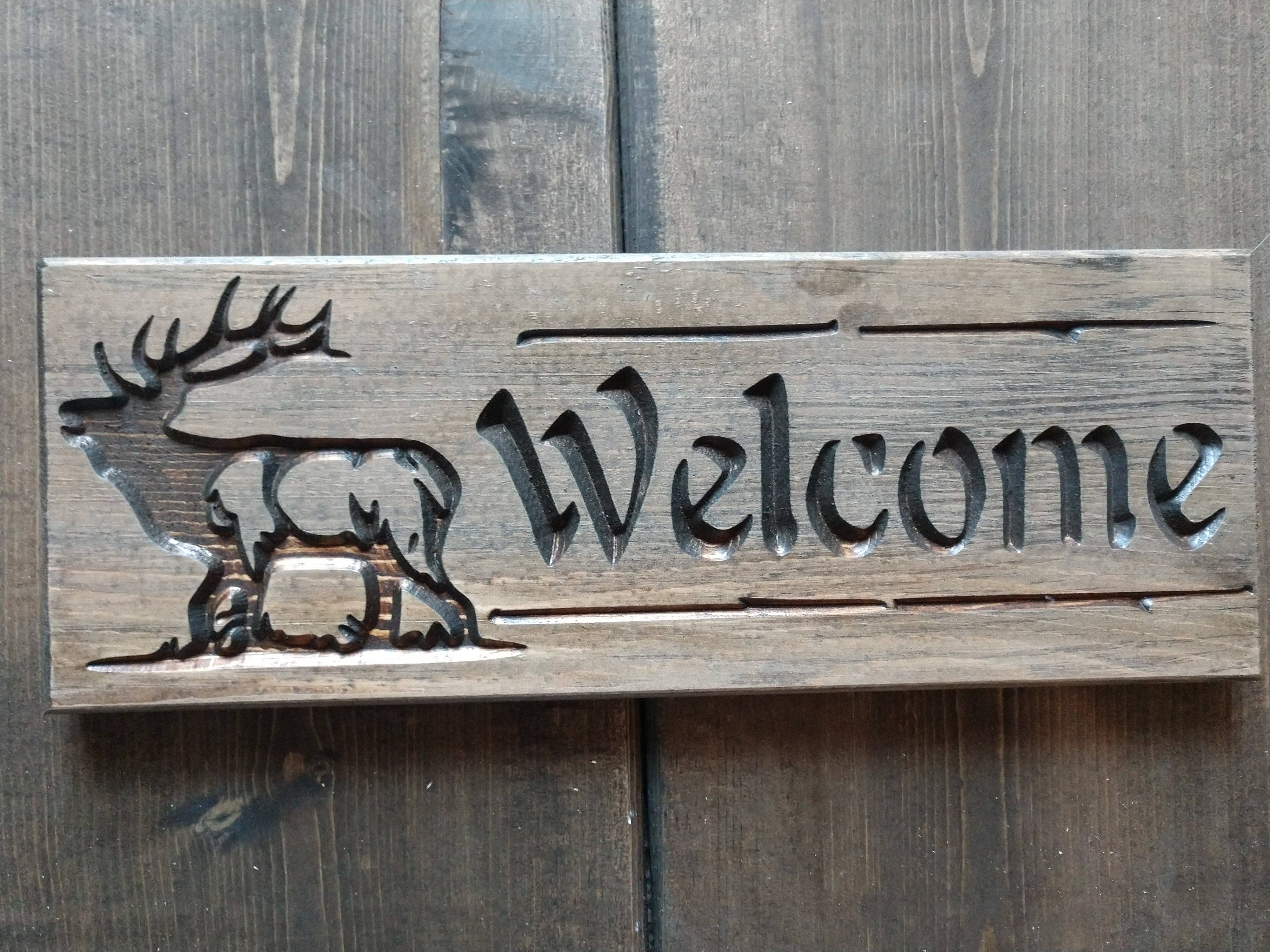 Knotty Pine Woodworks - Wholesale Sign - Welcome-Elk1