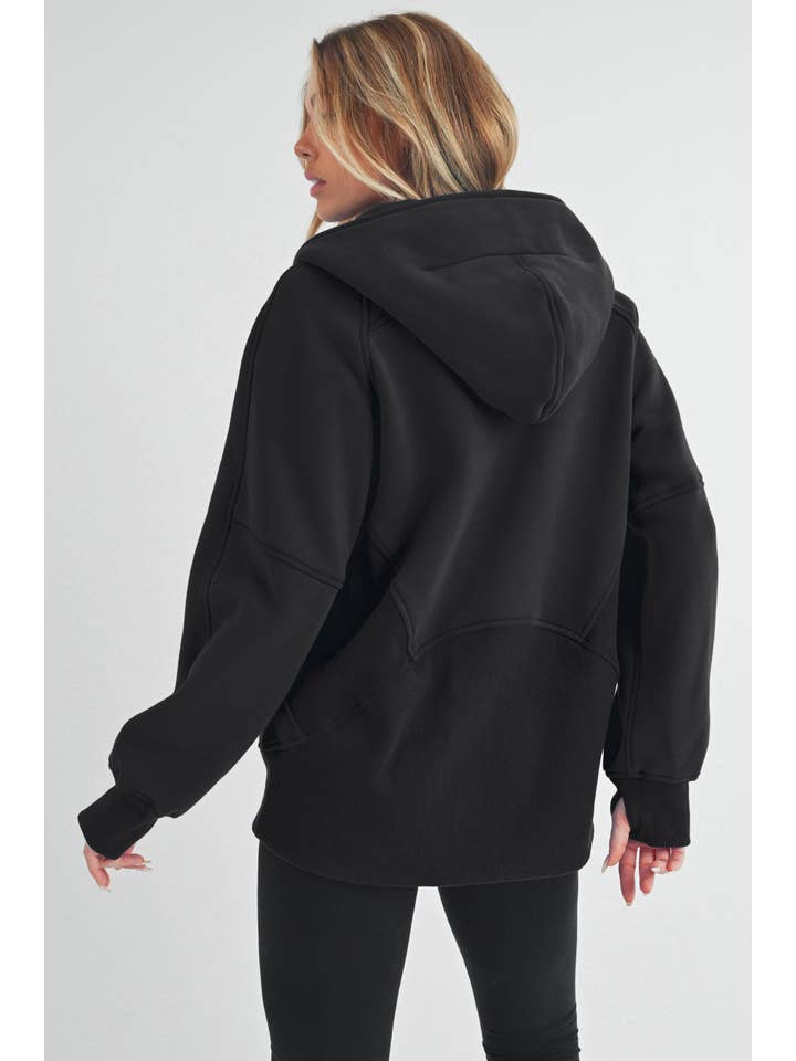 AEMI + CO - Wholesale Hoodie - Women's - 990DK Long Drea Half-Zip Hoodie