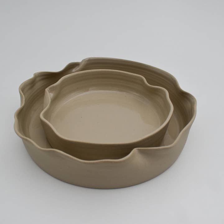 Unika Studio - Wholesale Dinner Plate - Bistro Plate | Sand Handmade Stoneware Ceramic Dinner Serving Plate2