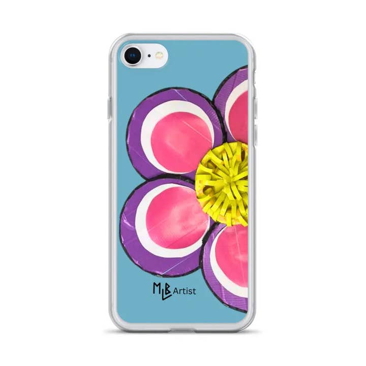 Purple and Pink Clear Case for iPhone® for wholesale by MLB Artist