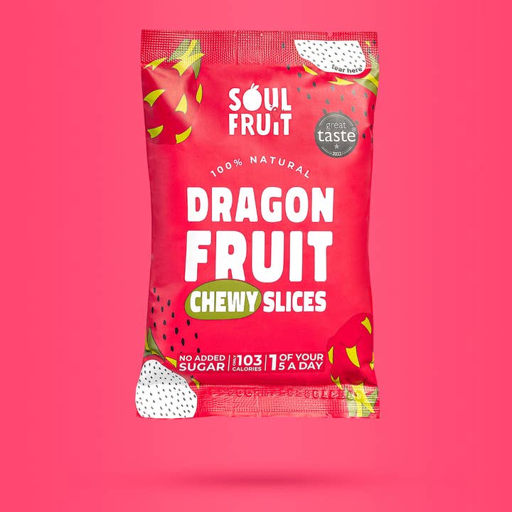 Soul Fruit - Vente Fruits secs/déshydratés - Fruit du dragon séché doux - 10 x 30 g