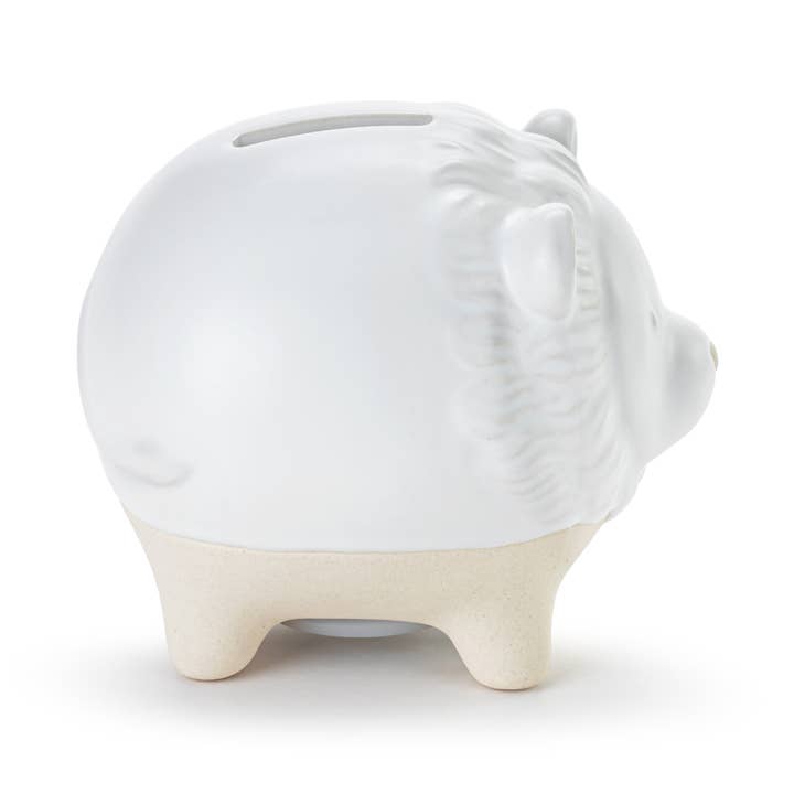 Handcrafted Off-White and Brown Lion Money Bank for wholesale by DEMDACO