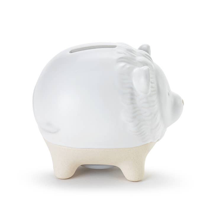 DEMDACO - Wholesale Money/Piggy Bank - Kids & Baby - Handcrafted Off-White and Brown Lion Money Bank