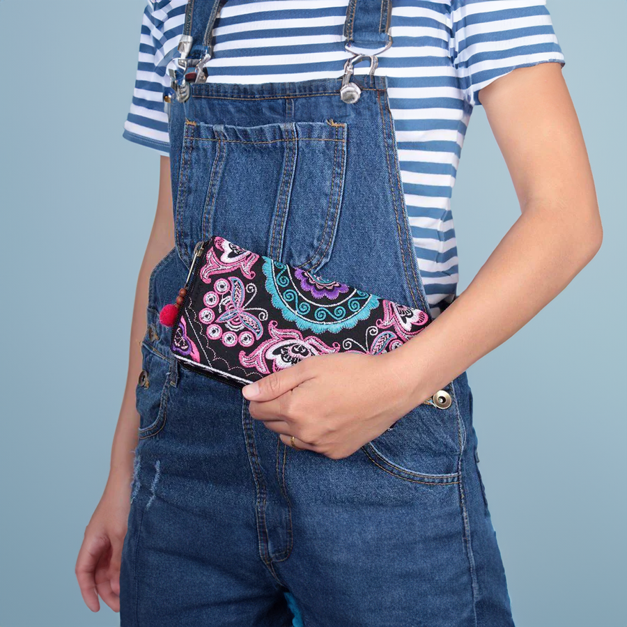 Lumily - Vente Portefeuille – femme - Portefeuille brodé en forme de papillon | Édition limitée - Thaïlande10