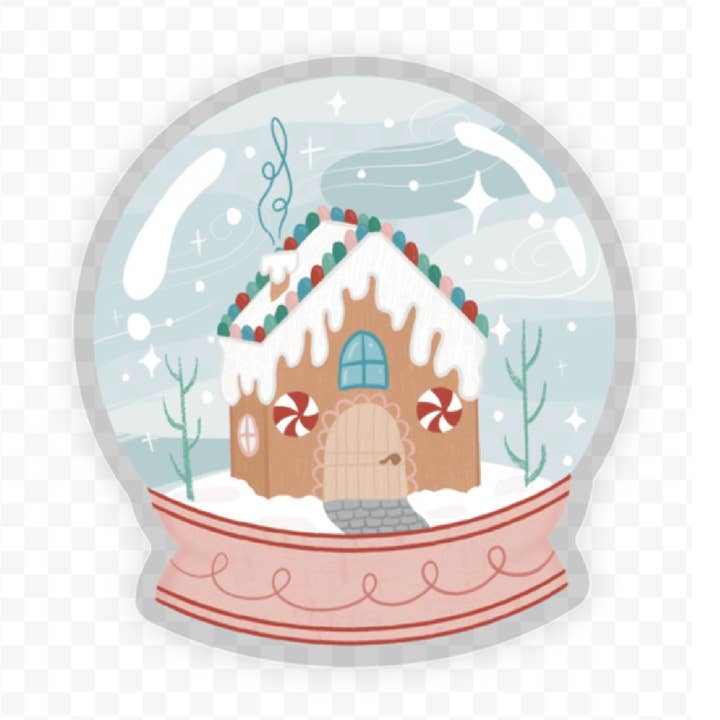 Sneeuwplek als Thuis Heldere Kerst Vinyl Sticker voor wholesale door Doohickle Designs