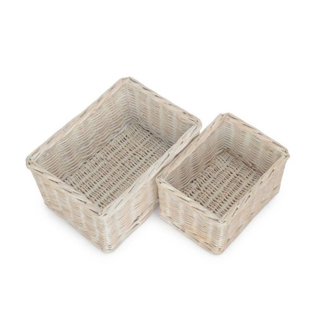 Red Hamper – wholesale Decorative tray – White Wash Willow Trays5