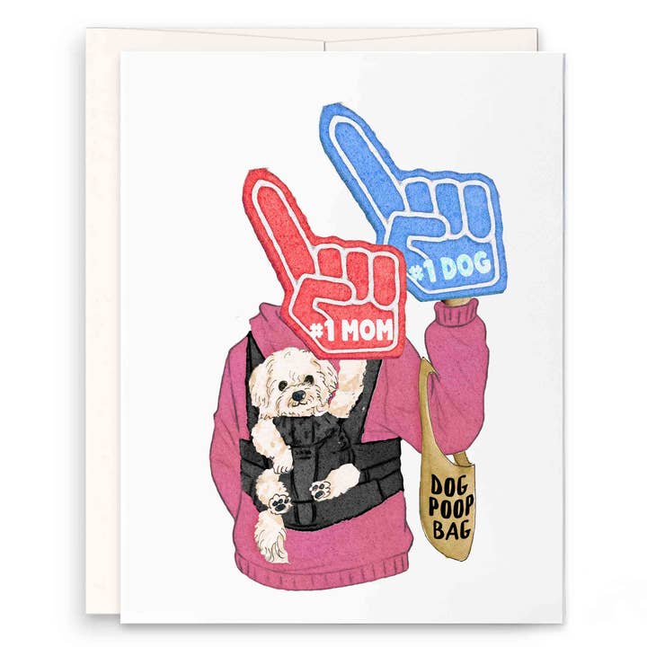 Liyana Studio - Vente Carte pour la fête des Mères - Best Dog Mom Carte Fête des Mères