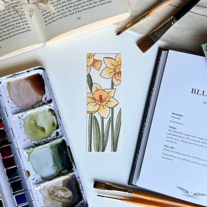 Daffodil Bookmark for wholesale by Pippin Prints