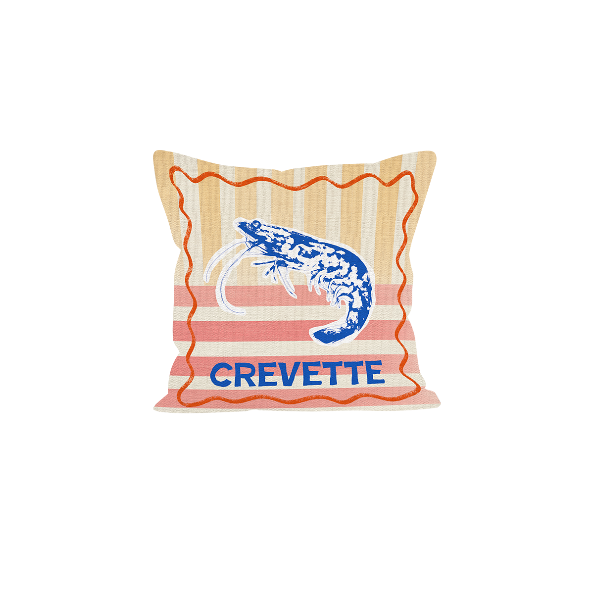 Coast and Valley – Almofada decorativa/de sofá por atacado – Almofada decorativa de verão com peixe/camarão em poliéster0