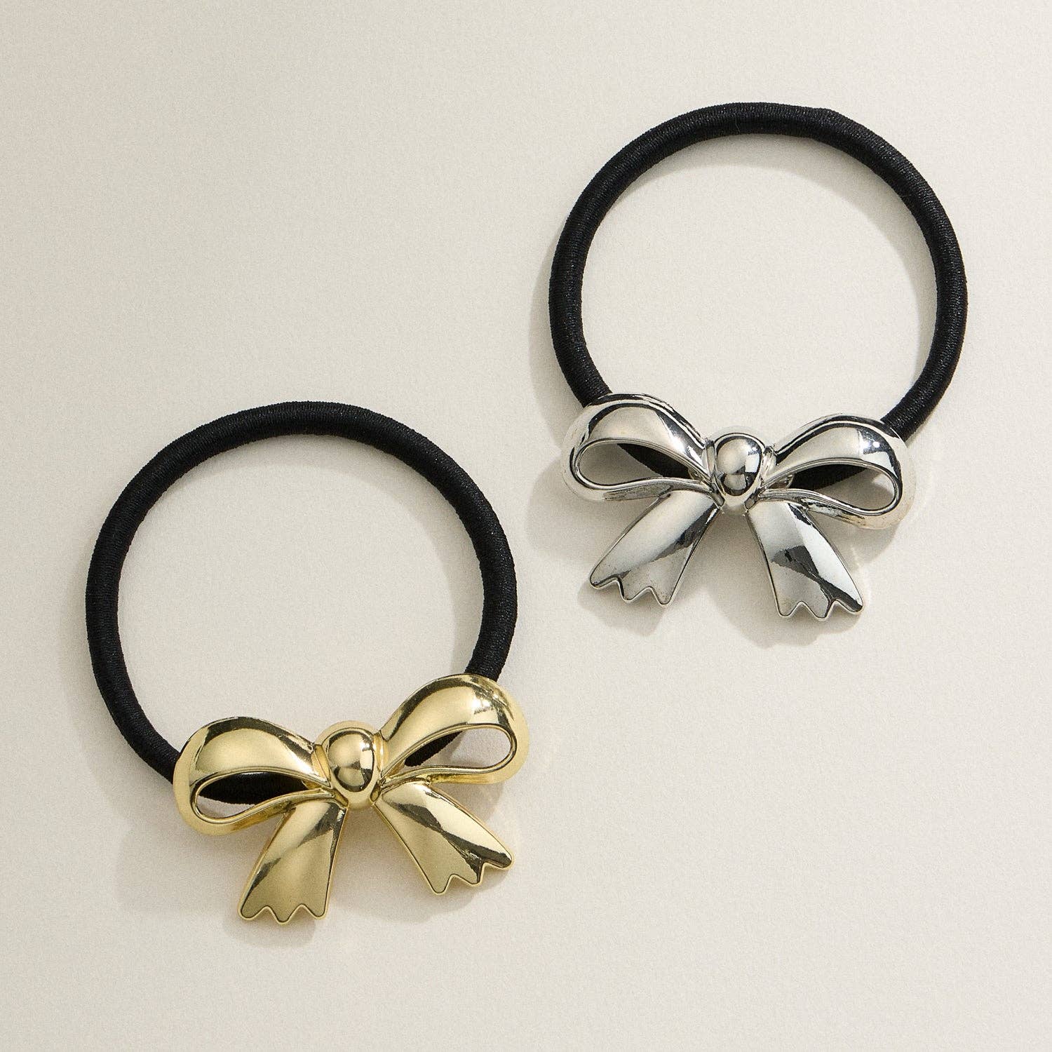 Lilla Haven - Wholesale Hair Tie - Metallic Bow Hair Tie2