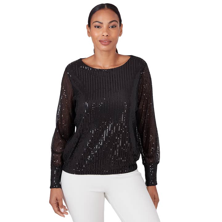 Holiday Sparkle Sequin Top for wholesale by Skye's the Limit
