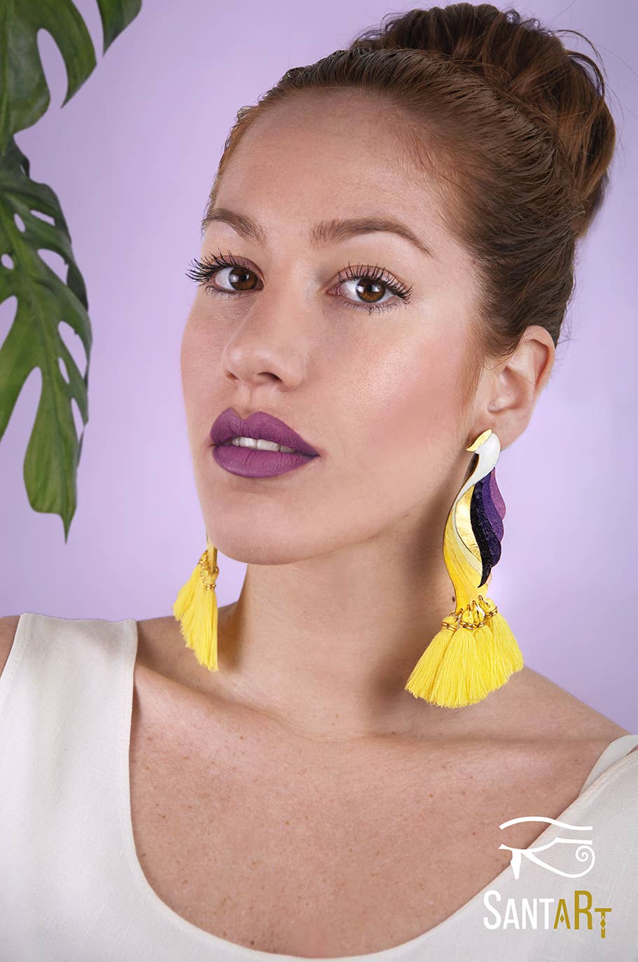 Santart - Vente Boucles d'oreilles pendantes - Boucles d’oreilles Paradisea1