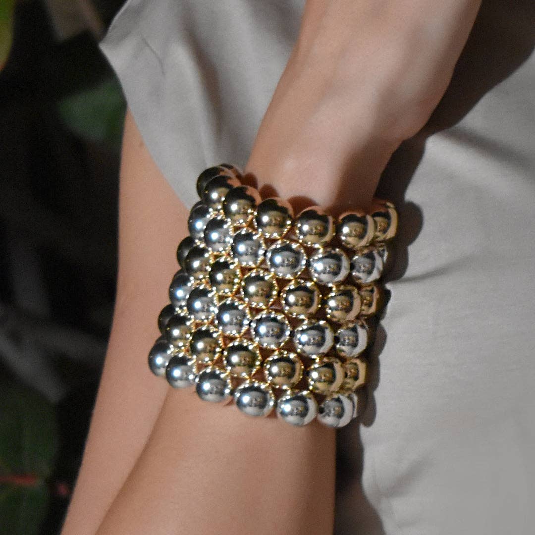 22 Jewelry - Wholesale Beaded Bracelet - GWEN BRACELET 14MM5