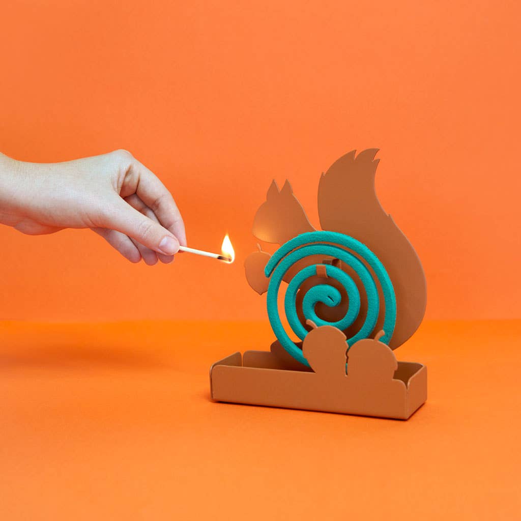 Balvi - Wholesale Outdoor Ornament/Decor - Mosquito spiral holder, Squirrel, brown, metal6