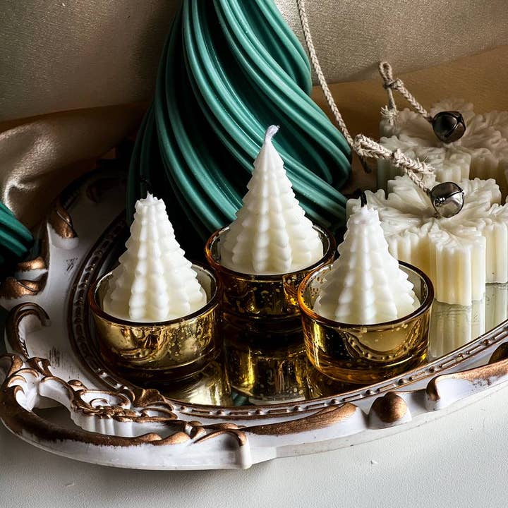 Agaboo Candle - Wholesale Grappige kaars - Mini kerstbomen Theelichtjes Kaars 2 1/4x1,5in 10