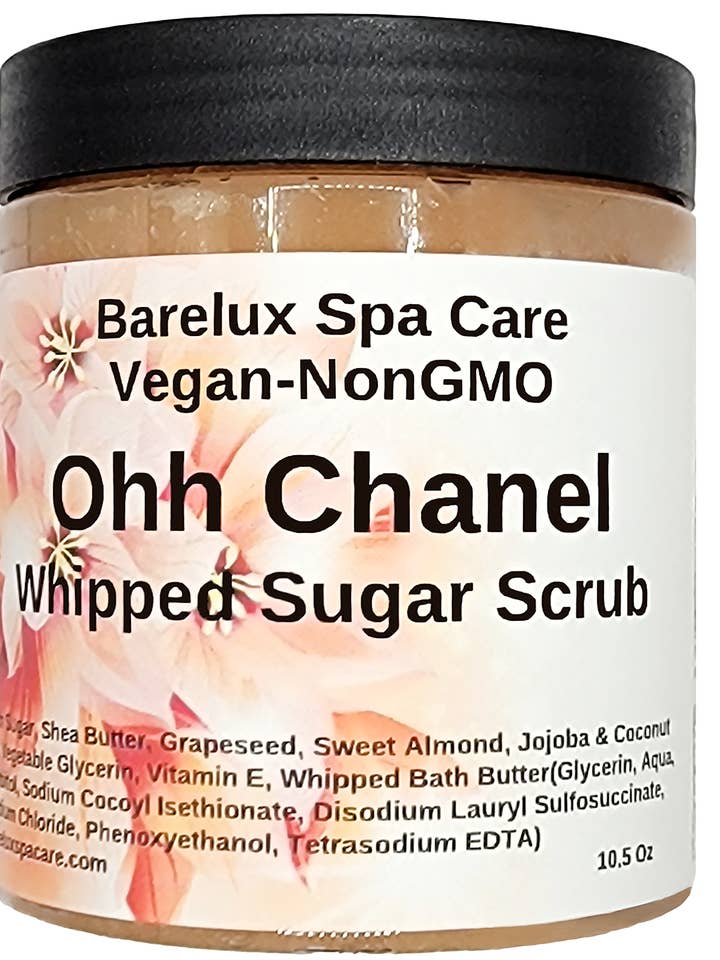 Ohh Chanel Whipped Sugar Scrub for wholesale by Barelux Spa Care