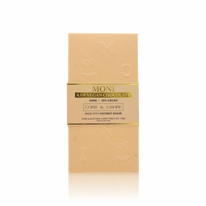 Dark Raw Vegan 55% Cacau Café e Castanha de Caju por atacado de MONI