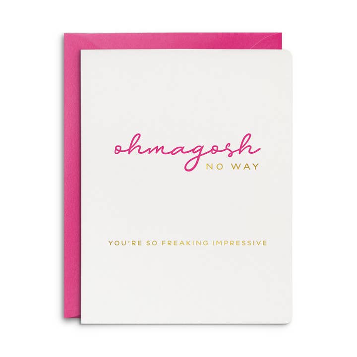 Ohmagosh Greeting Card for wholesale by Smitten on Paper