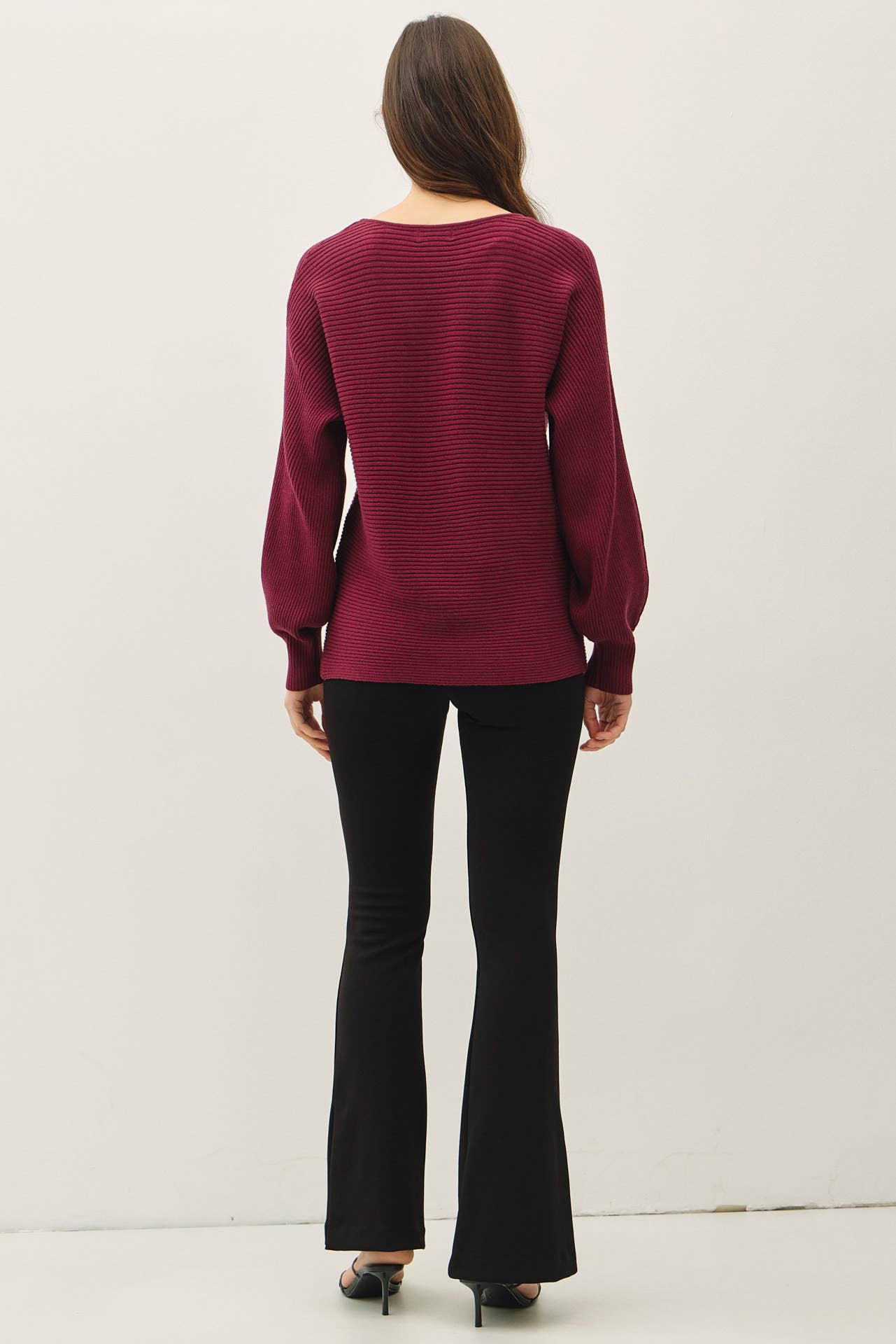 Be Cool - Wholesale Knit Sweater - Women's - HORIZONTAL RIBBED LONG SWEATER22