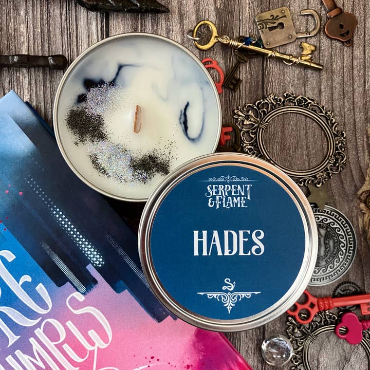 Hades Candle, Bonfire Water Pomegranate for wholesale by Serpent & Flame Candle Co.