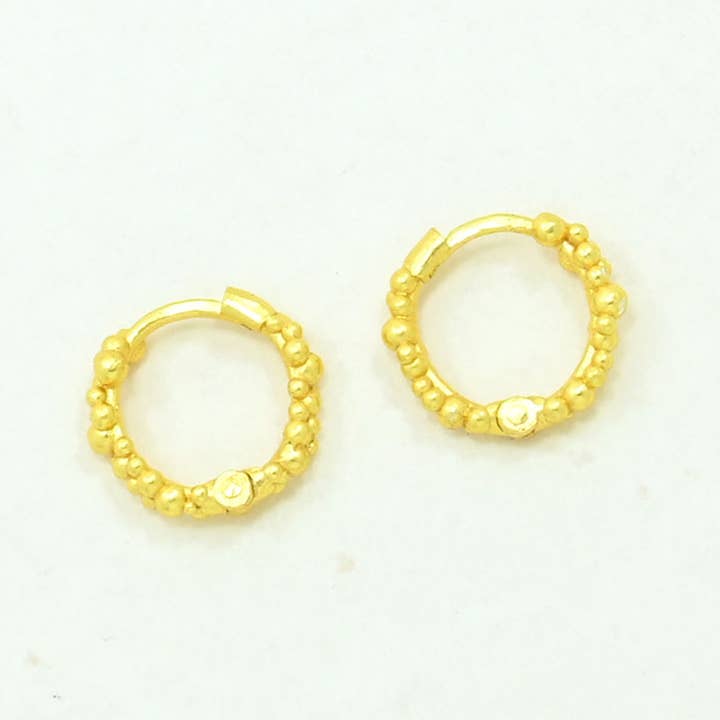 Schmuckoo Berlin - Wholesale Hoop Earrings - Bubble Hoop Earring Gold Plated