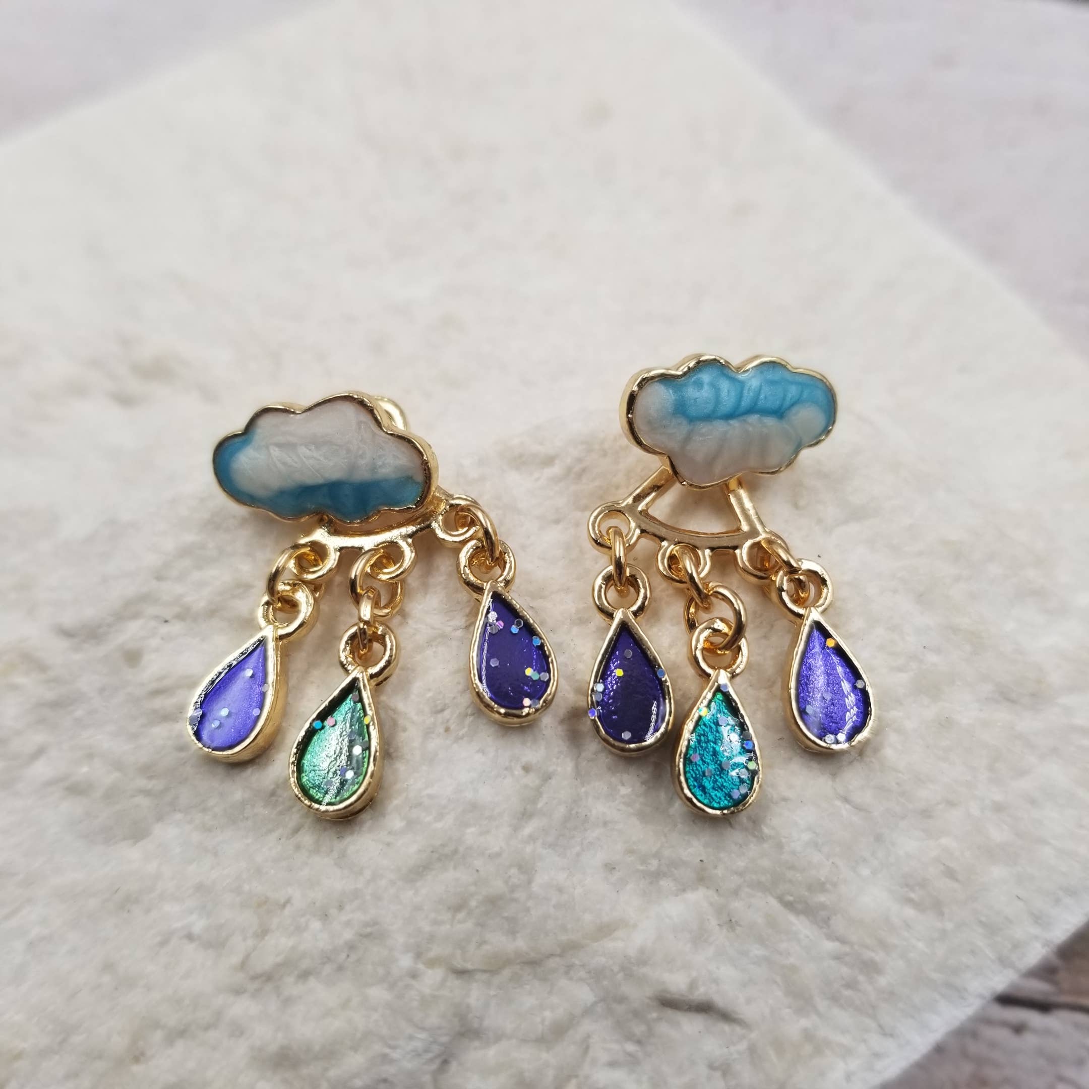 Treasure Wholesale - Wholesale Dangle Earrings - Rain Cloud Earrings0