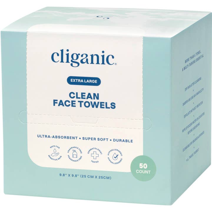 Cliganic - Wholesale Face & Body Wipes - Clean Face Towels XL7