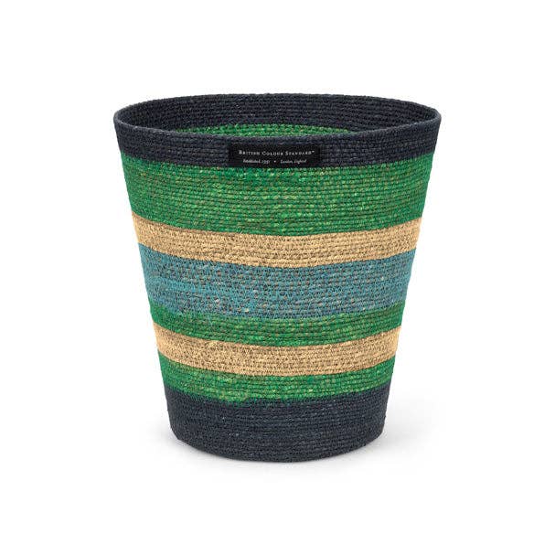 British Colour Standard North America - Wholesale Trashcan/Trash Bin - BRITISH COLOUR STANDARD Seagrass Waste Paper Basket in Beryl / Midnight1
