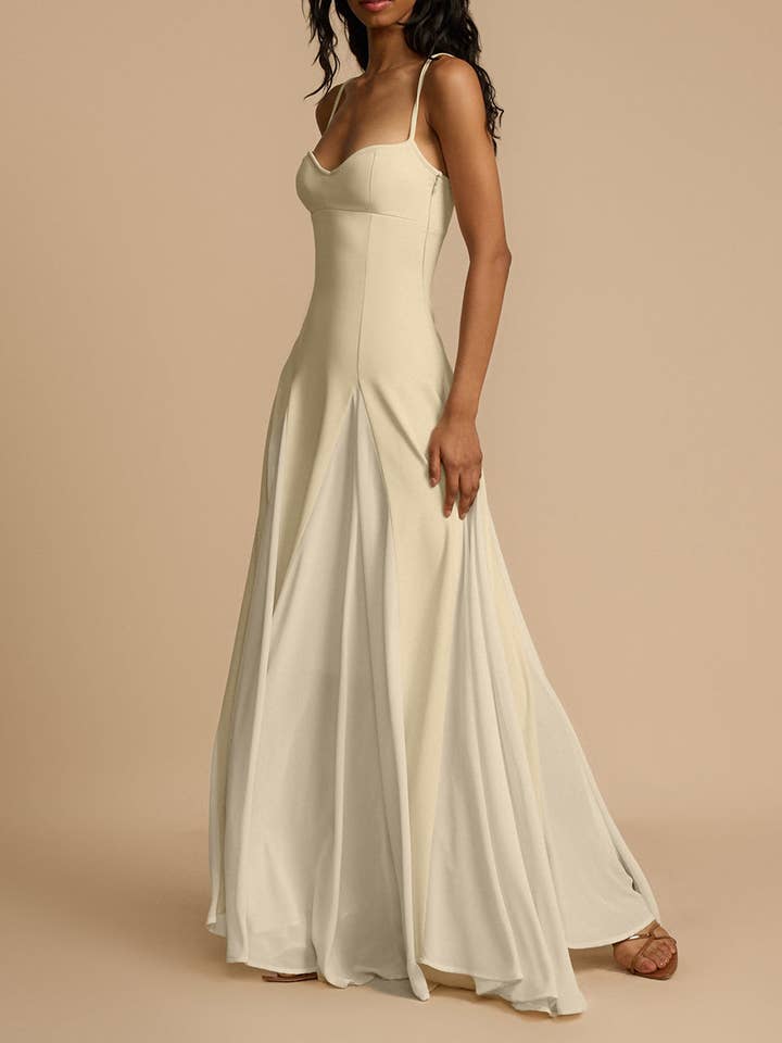 Aria Romance - Wholesale Gown - Women's - Contrast Panel Halter Bodycon Dress3