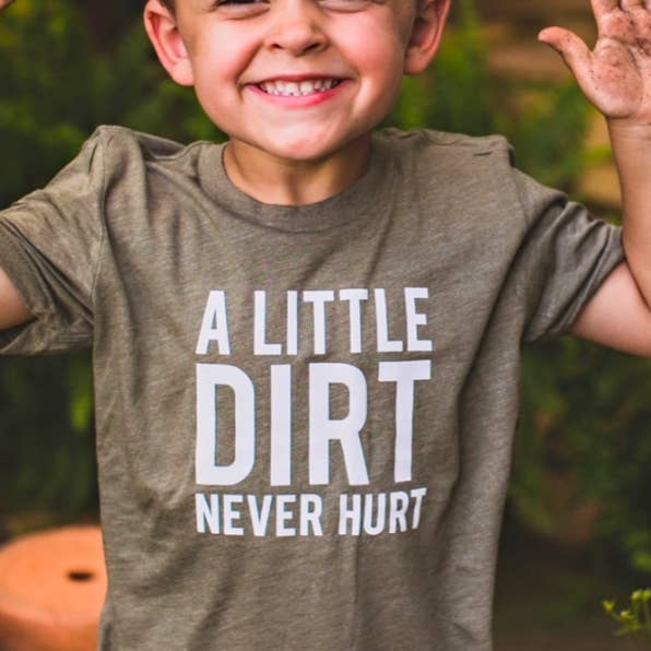 Nature Supply Co - Wholesale Screen Printed T-Shirt - Kids - A Little Dirt Never Hurt Kids T-shirt | Eco Friendly Tee6