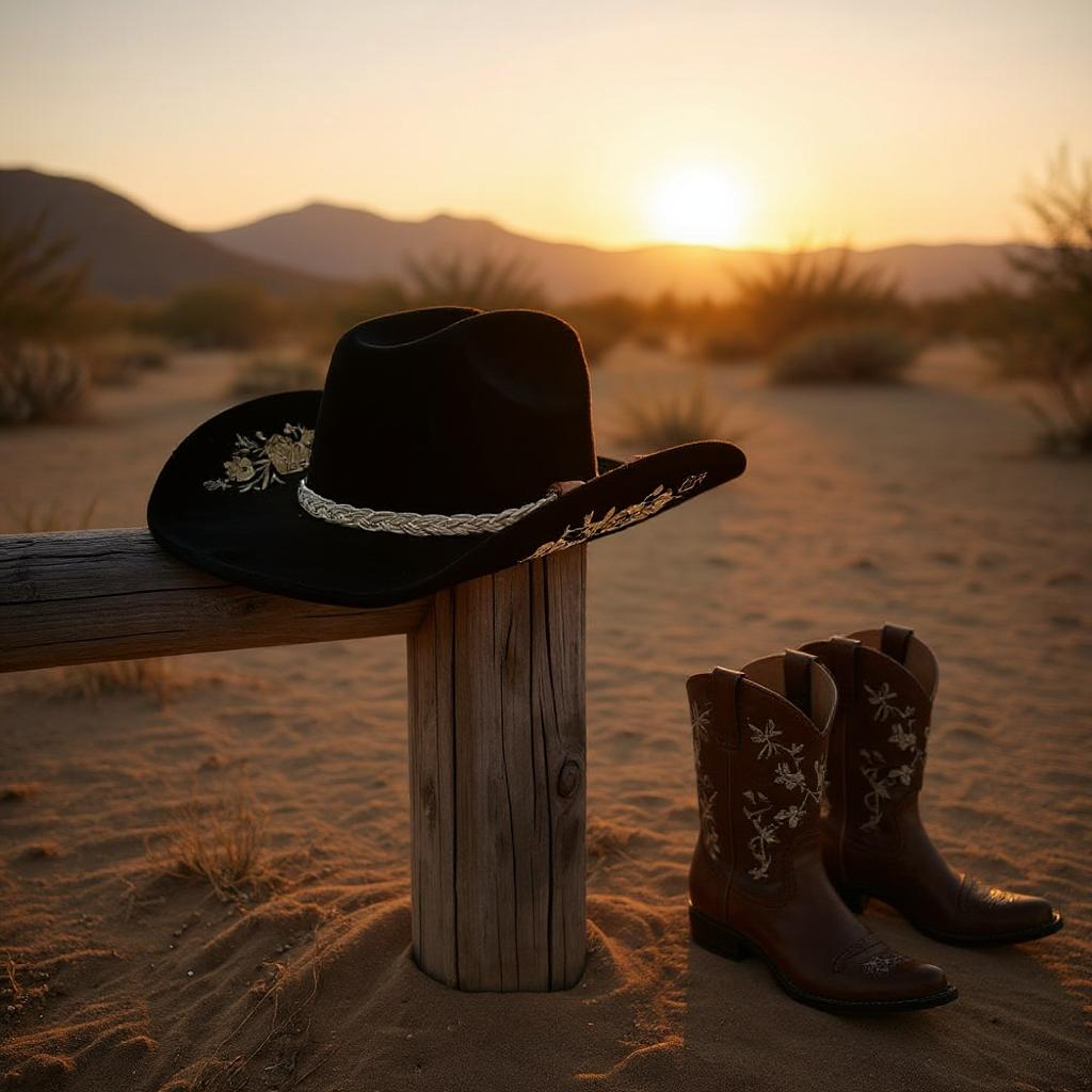 Wild Indigo - Vendita all'ingrosso Cappello da cowboy - Donna - Cappello da Cowgirl Desert Bloom Ricamato Western – Intrecciato1