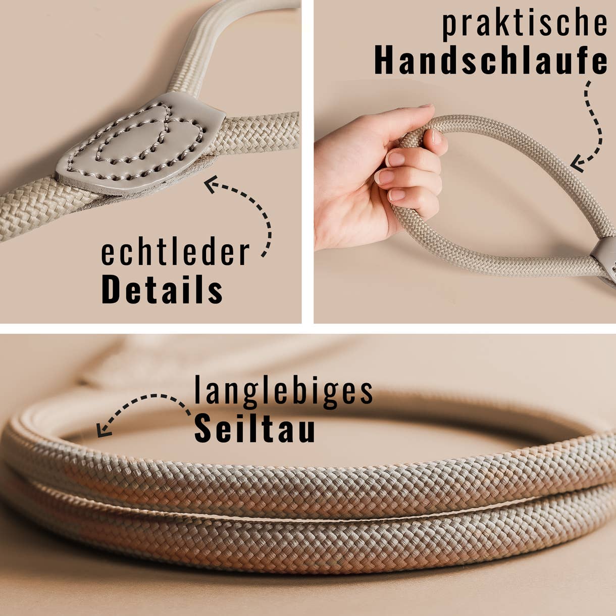 ne&no - Wholesale Pet Leash - Dog - ne&no® Retriever Leash - Rope Leash with Integrated Collar2