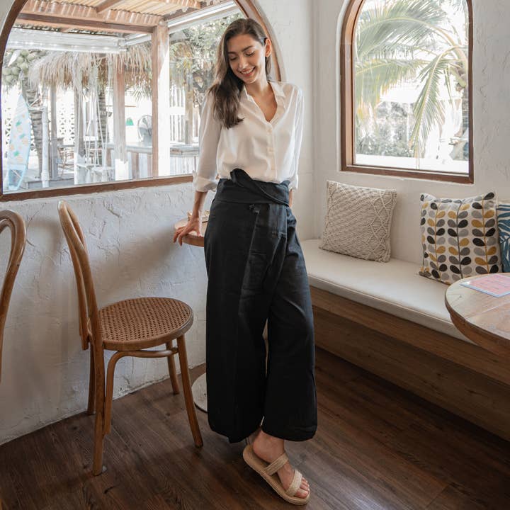 Pantalon de Pêcheur Unisexe Noir et autres tendances Résultats pour panier thaïlandais en vente B2B. Retours gratuits et paiement à 60 jours sur Faire sur Faire.