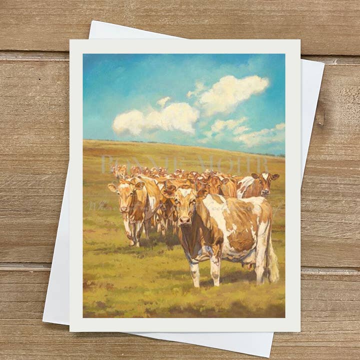 Bonnie Mohr Studio - Wholesale Everyday Greeting Card - Card - Creation of the Cow - Guernsey