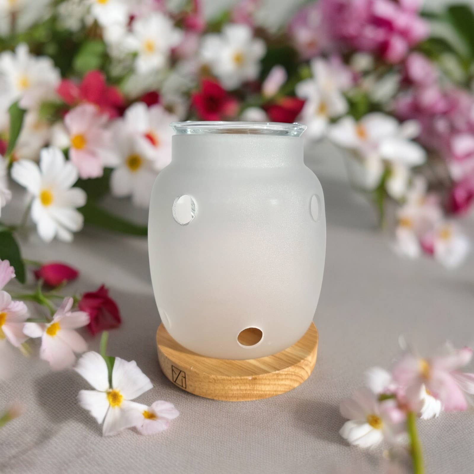 Zen'Arôme - Wholesale Oil Warmer - Scented Wax Burner Inspiration Series Siete - Wood & Glass