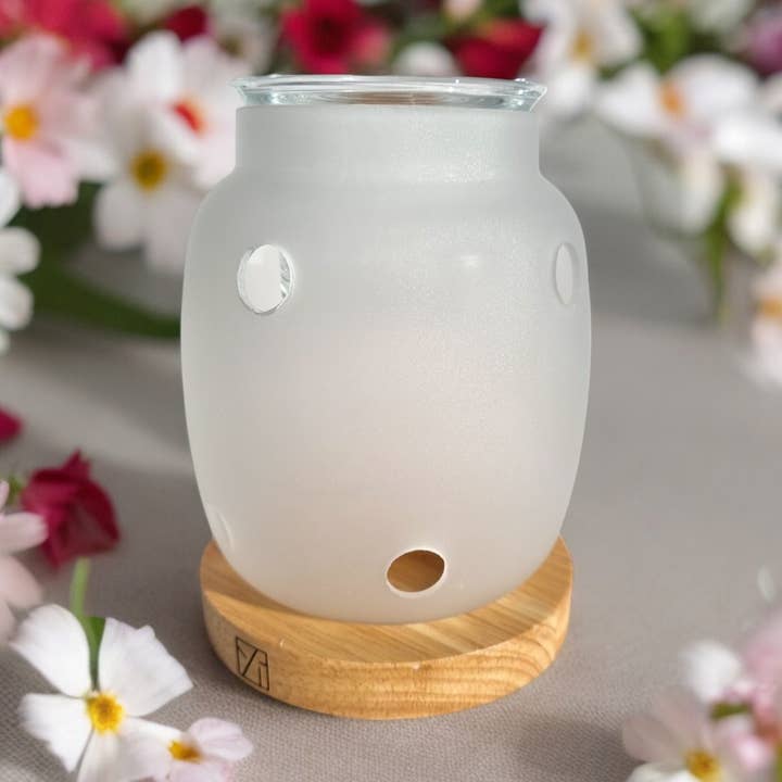 Zen'Arôme - Wholesale Oil Warmer - Scented Wax Burner Inspiration Series Siete - Wood & Glass0
