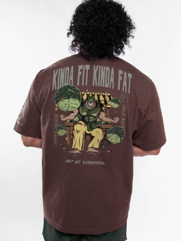 Maglietta Premium Oversize "Not My Cabbages" per la vendita all'ingrosso da parte di Kinda Fit Kinda Fat