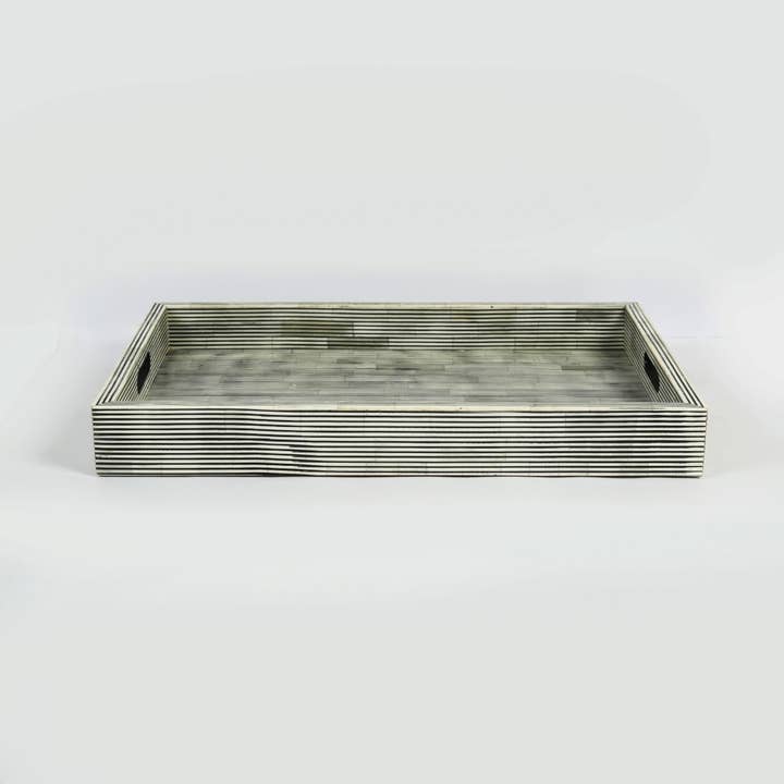 Mela Artisans - Wholesale Serving Tray - Pinstripe Bone Inlaid Decorative Trays5