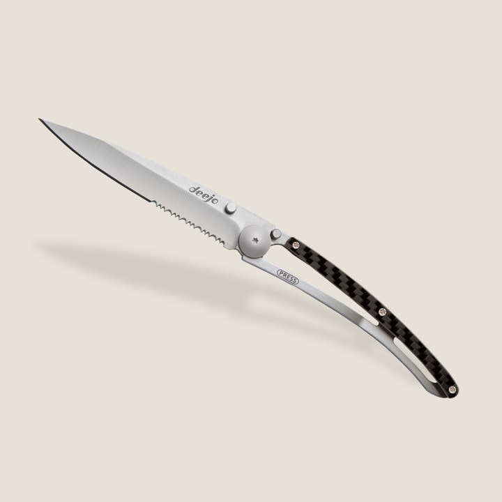 Deejo Serrated 37g, Carbon fiber for wholesale by Deejo