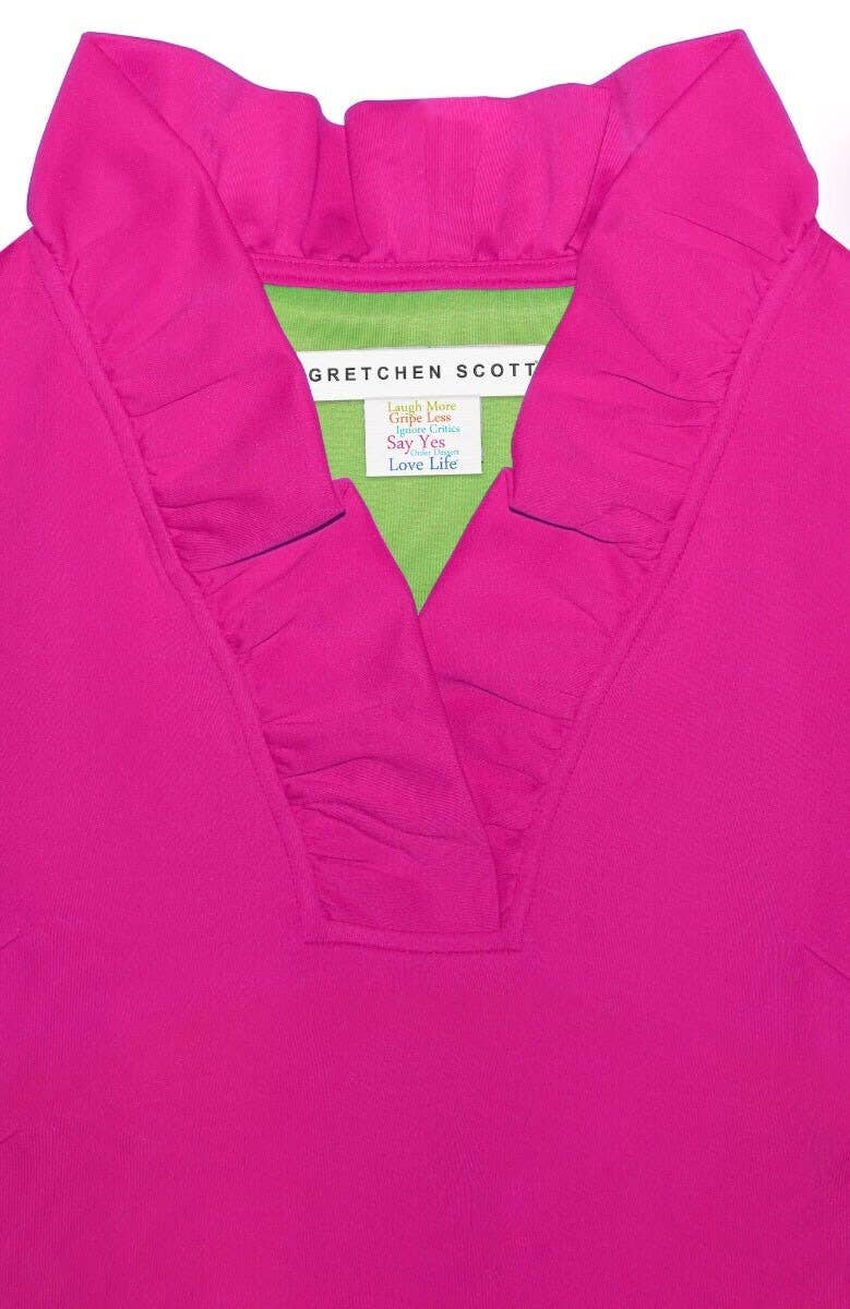 Gretchen Scott LLC - Vente Chemisier – femme - Haut Ruffneck Jersey - Uni32