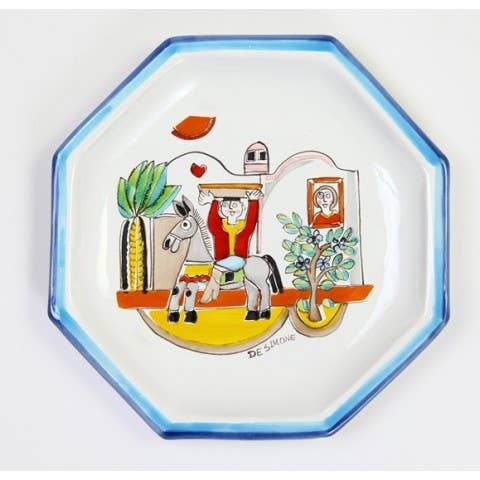 Oktagonalt Fad Folk POTFK-5 for engroshandel hos Ceramiche De Simone