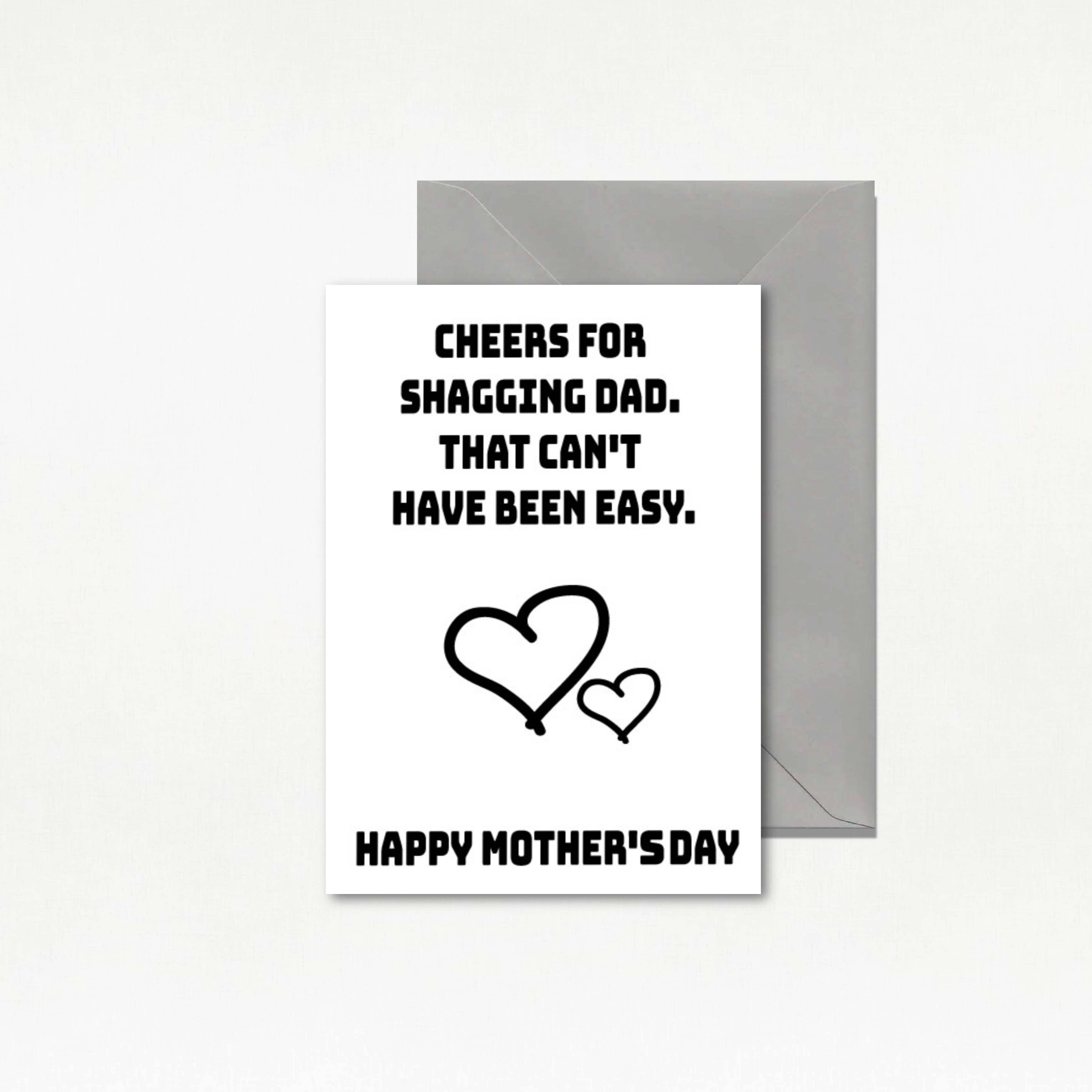 Cheeky Chops Cards & Wanky Candles - Wholesale Mother's Day Card - Humorous Mother's Day Shagging Dad Card