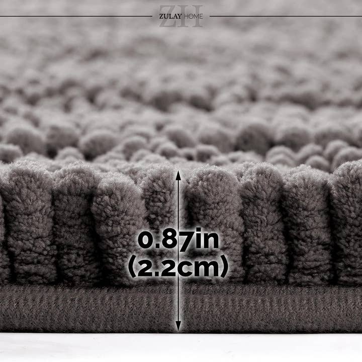 Zulay Kitchen - Wholesale Bath Mat - Soft Shaggy Bathroom Rug (17x24)23