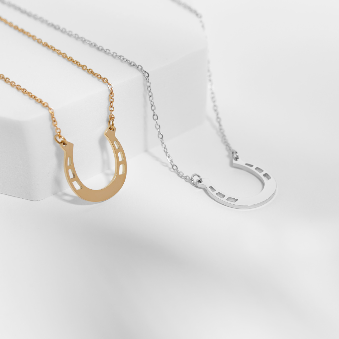 WJW - Wholesale Pendant/Charm Necklace - 18" Engravable Stainless Steel Horseshoe Necklace5