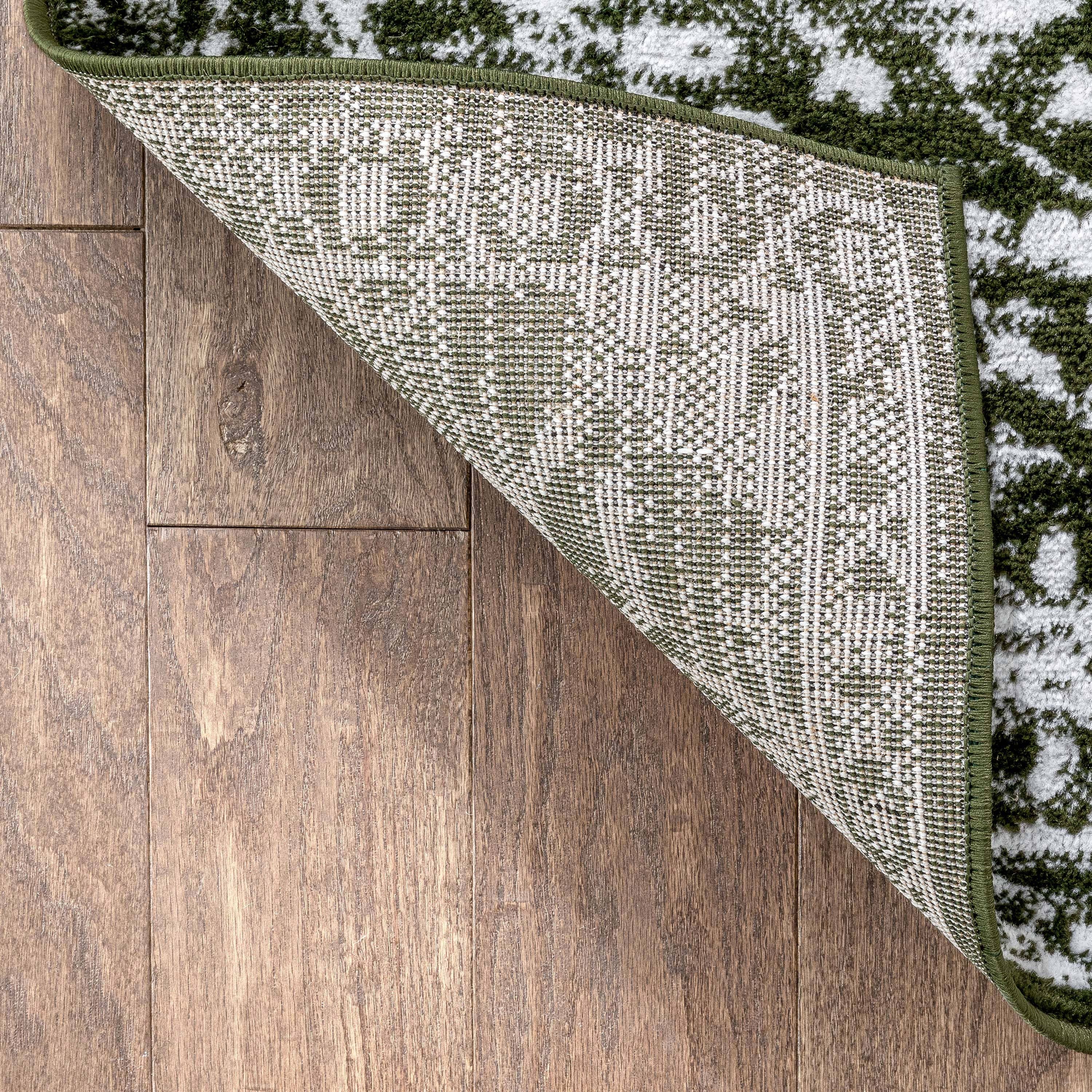 Well Woven - Venta al por mayor Alfombra pequeña - Alfombra suave Disa Vintage Medallion Green de Chill Rugs3