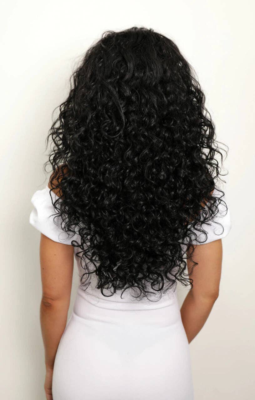 Femme Luxe – wholesale Hair extensions – Black Curly Lace Front Wig - Cher2