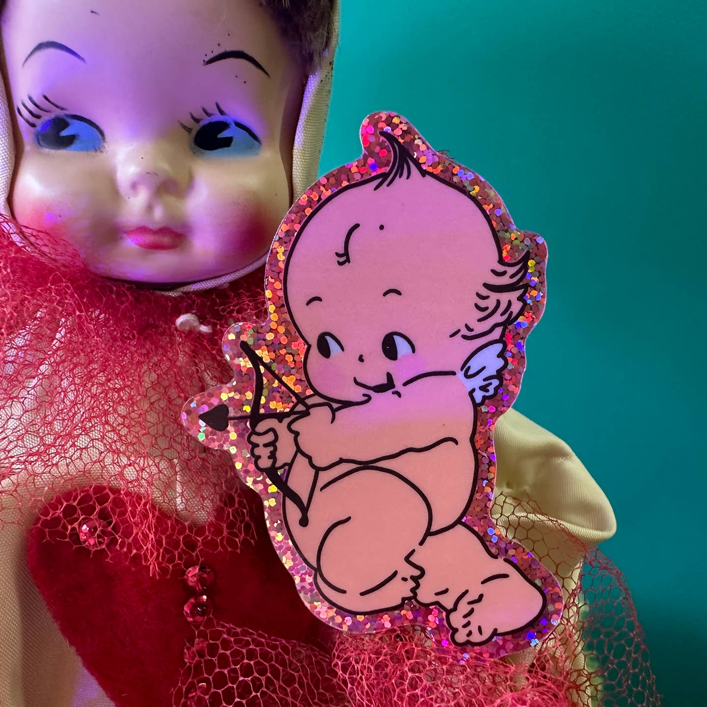 Wholesale Little Cupid Kewpie Sticker for your store Faire