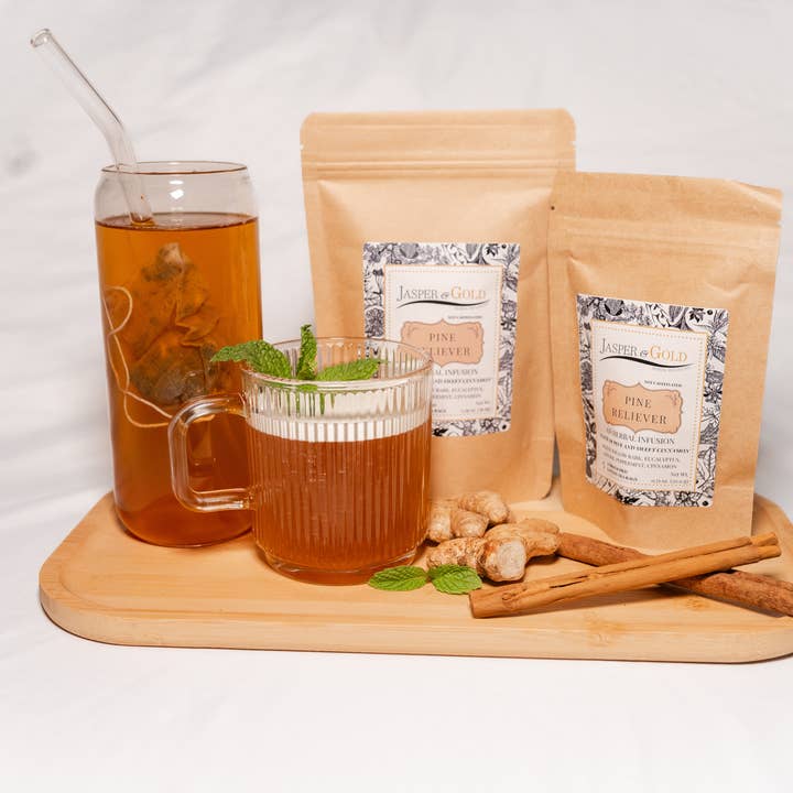 Jasper & Gold - Wholesale Loose Tea - Pine Reliever (Small, 5 Teabags - 15 Cups)2