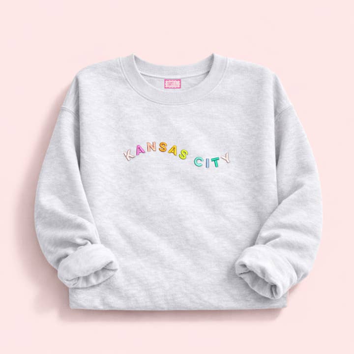 Custom Embroidered Sweatshirt, Custom City Sweatshirt for wholesale by Cleary Lane
