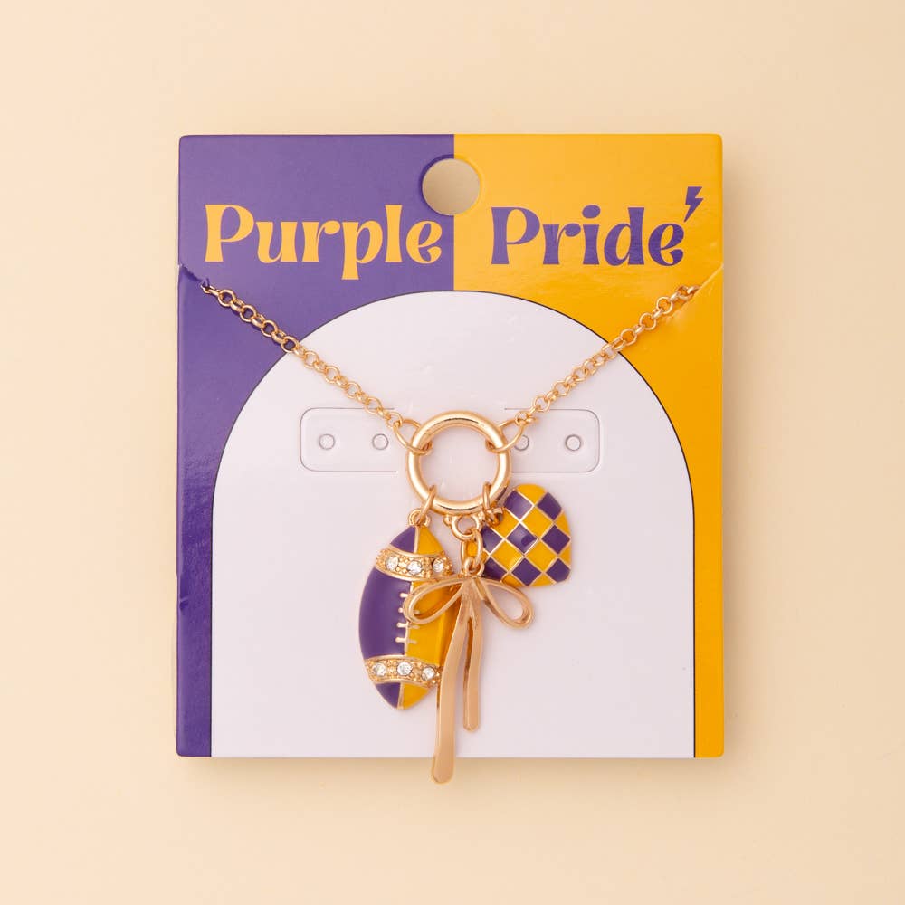 SP Sophia Collection - Wholesale Pendant/Charm Necklace - Game Day Multi-Charm Necklace3